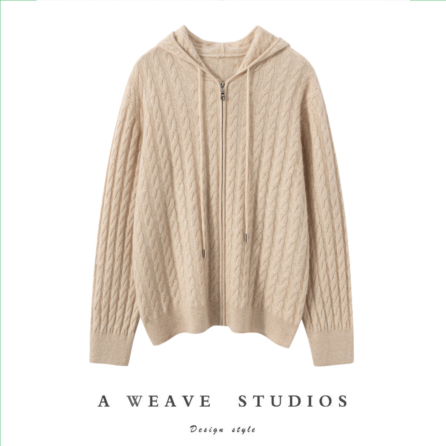 2025秋冬新款羊绒开衫女100%纯羊绒连帽拉链开衫简约纯色针织外套,女装/女士精品,羊绒衫,淘宝优惠券,粉丝福利购,淘宝优惠卷