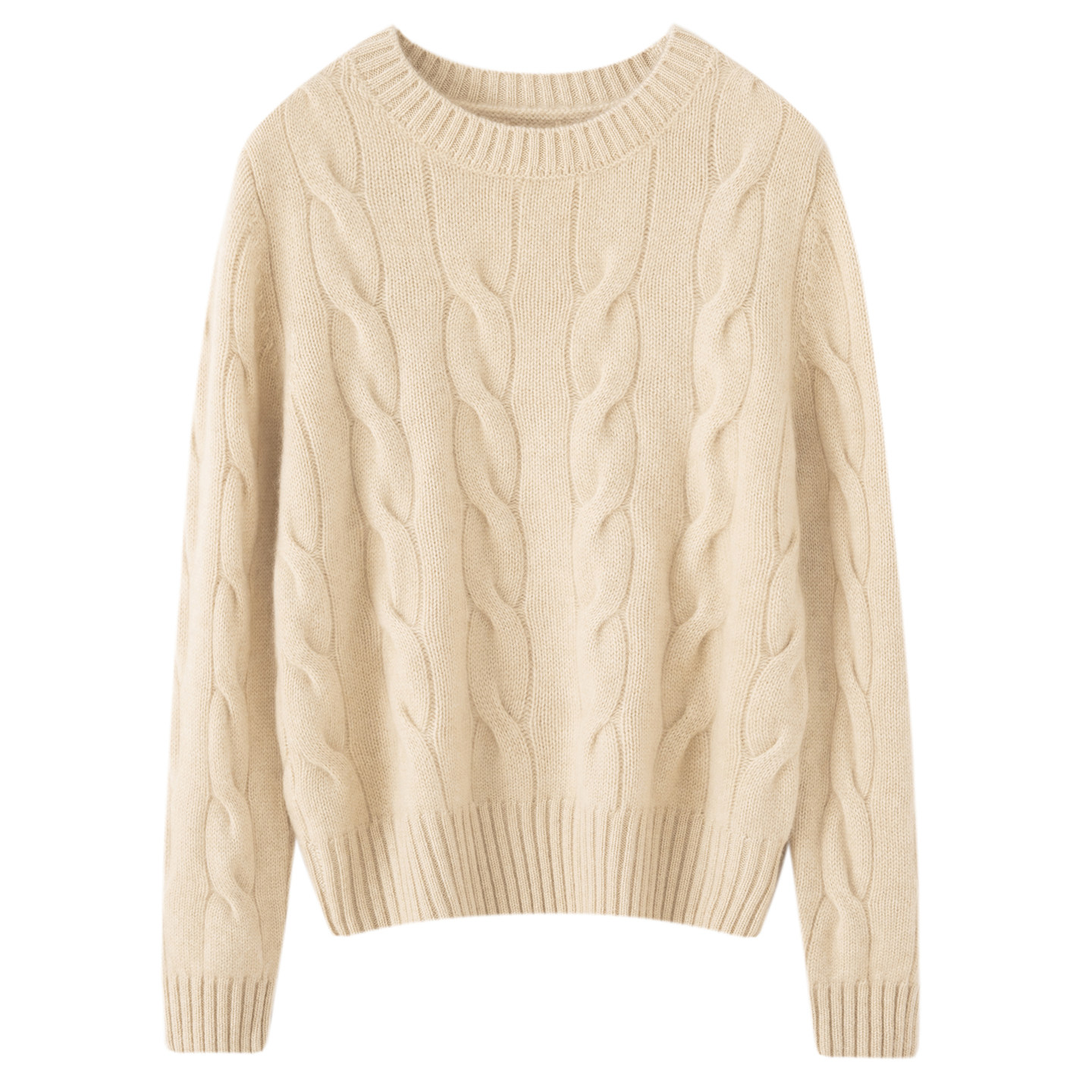 2025秋冬新款BABY小山羊绒衫女圆领麻花加厚宽松毛衣针织纯色打底,女装/女士精品,羊绒衫,淘宝优惠券,粉丝福利购,淘宝优惠卷