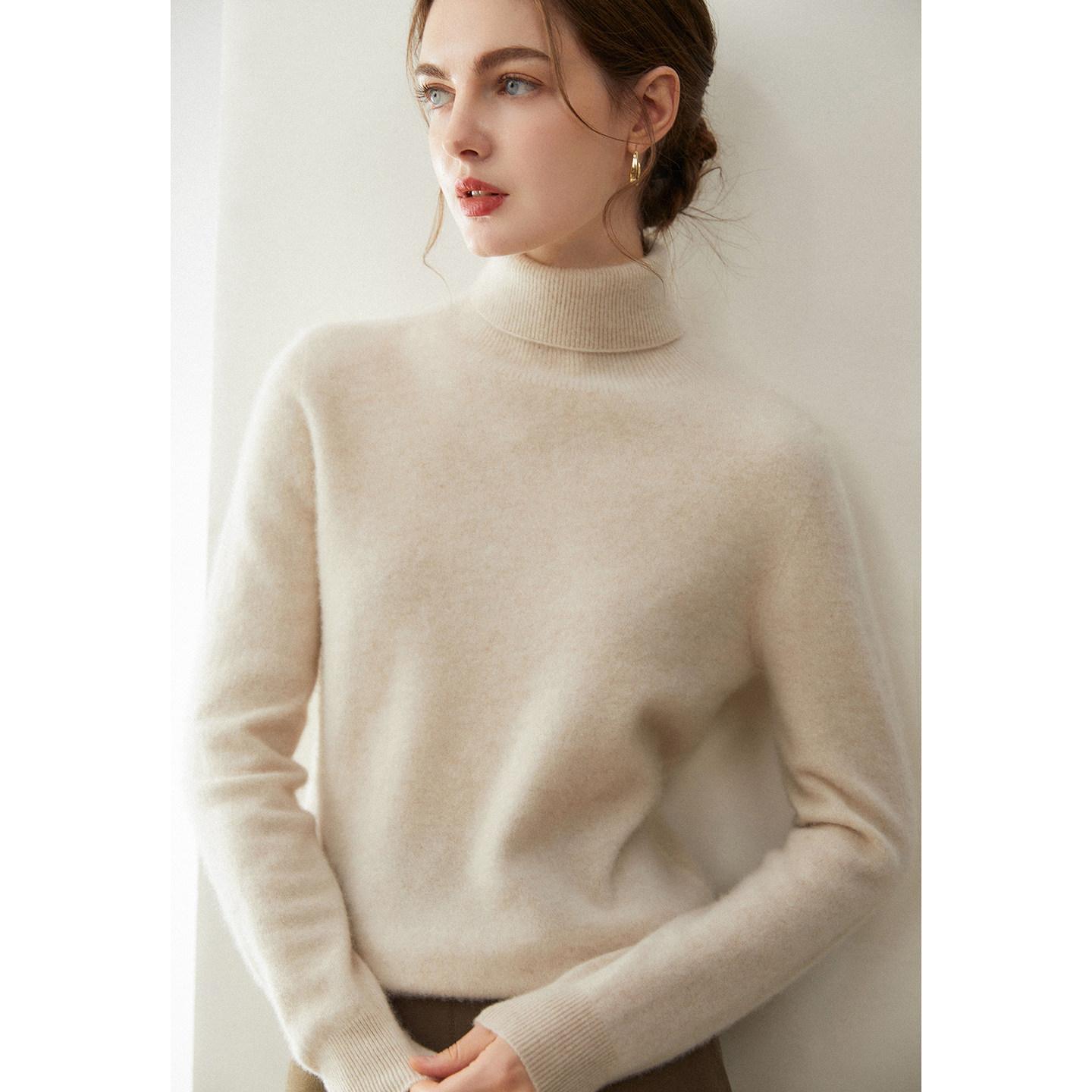 秋冬新款100%山羊绒衫女一线高领套头软糯保暖内搭针织打底衫毛衣,女装/女士精品,羊绒衫,淘宝优惠券,粉丝福利购,淘宝优惠卷