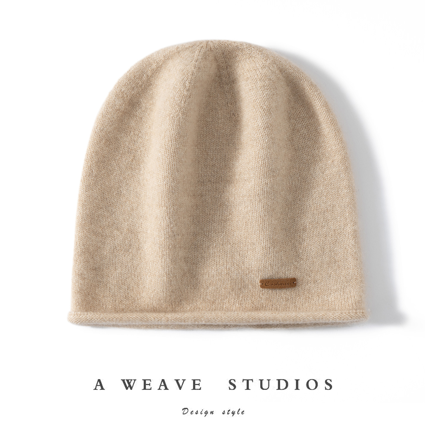 秋冬新款100%纯山羊绒帽子男女纯色百搭休闲保暖护耳包头帽针织帽