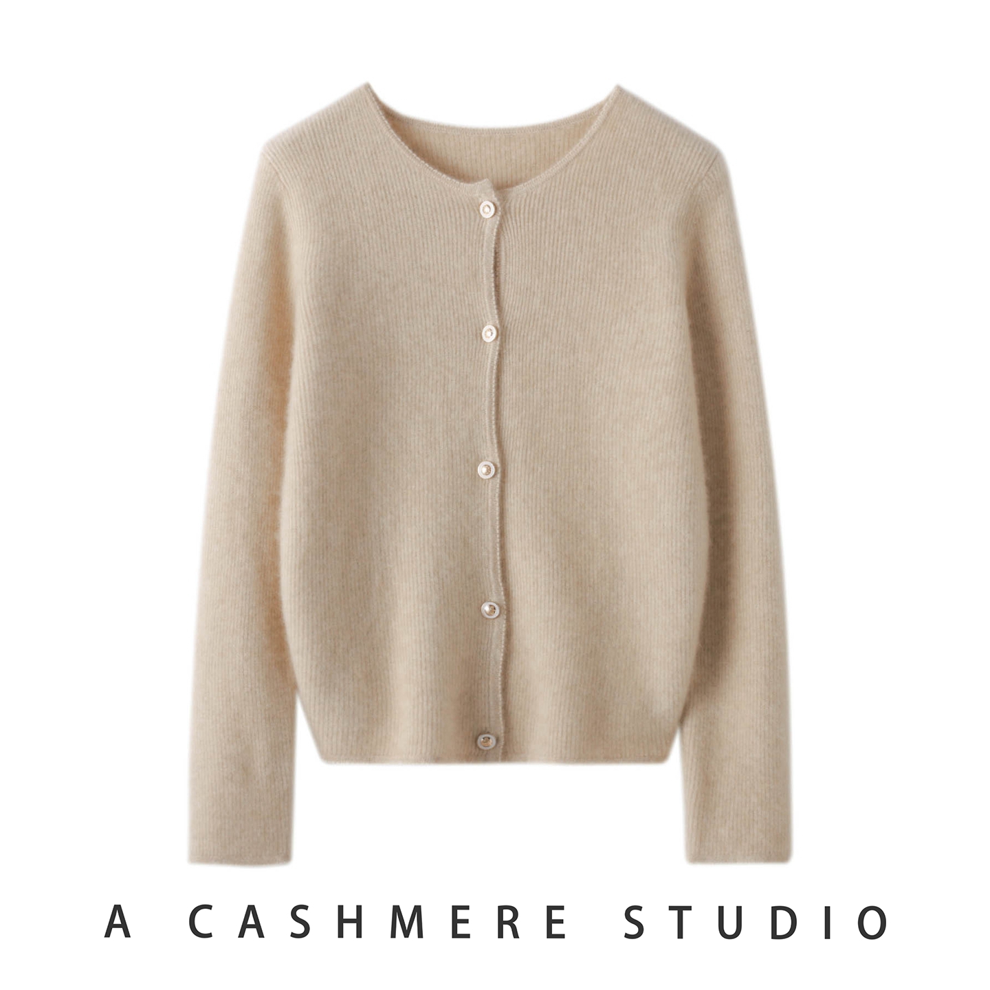 2025秋冬新款100%山羊绒开衫女V领亲肤舒适宽松时尚百搭毛衣外套