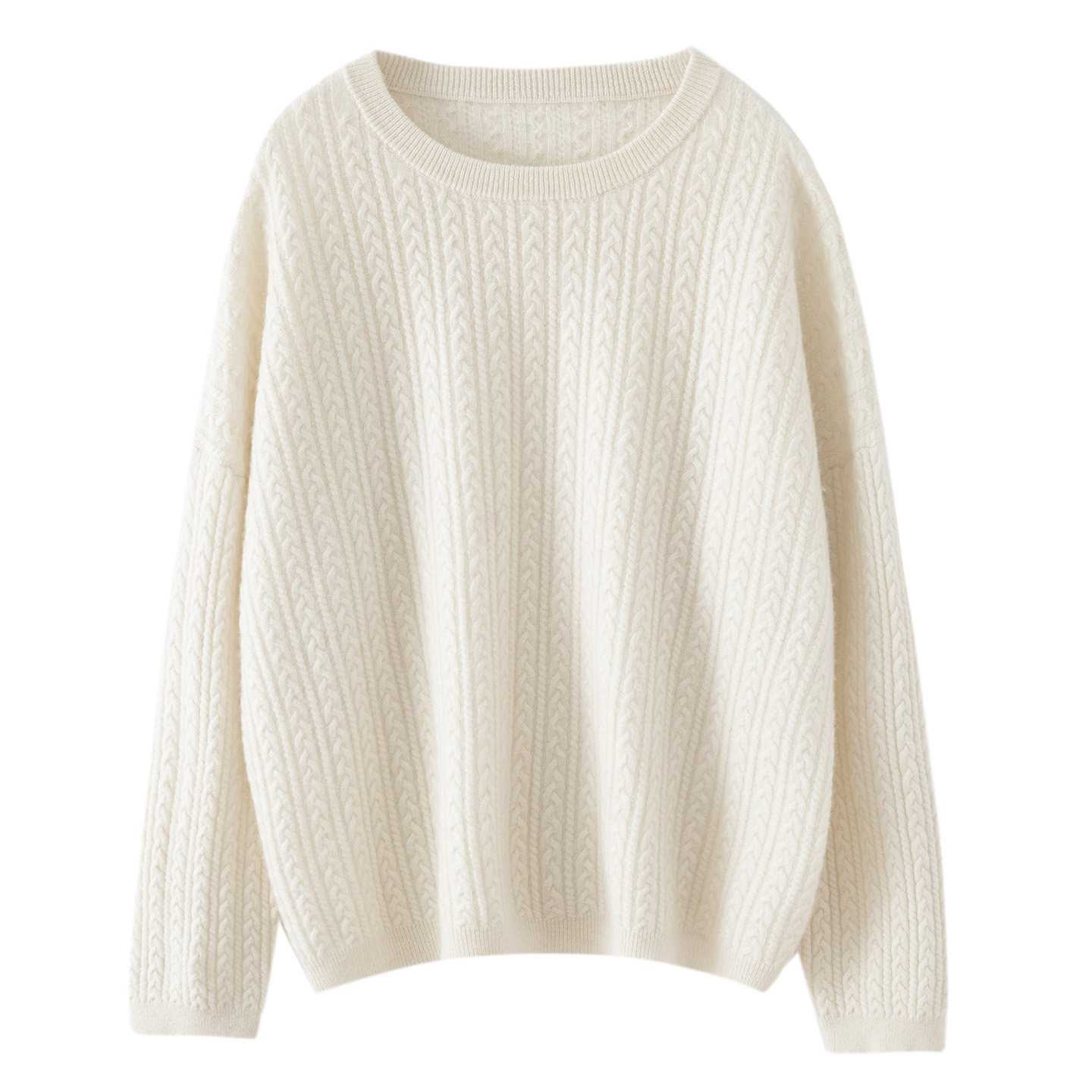 秋冬新款100%山羊绒衫女圆领麻花宽松休闲纯色软糯百搭针织衫毛衣,女装/女士精品,羊绒衫,淘宝优惠券,粉丝福利购,淘宝优惠卷