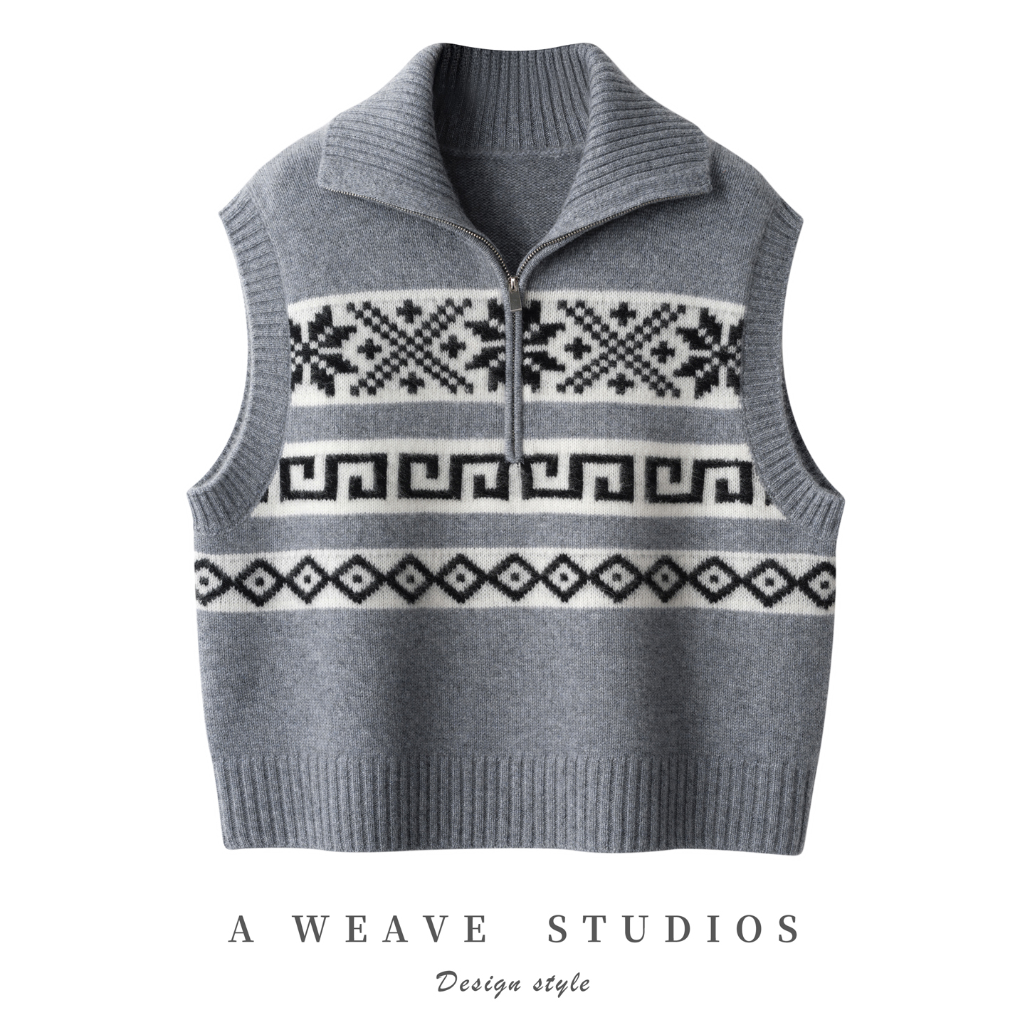 2025秋冬新款羊绒马甲女100%纯山羊绒针织衫拼色加厚宽松针织马甲