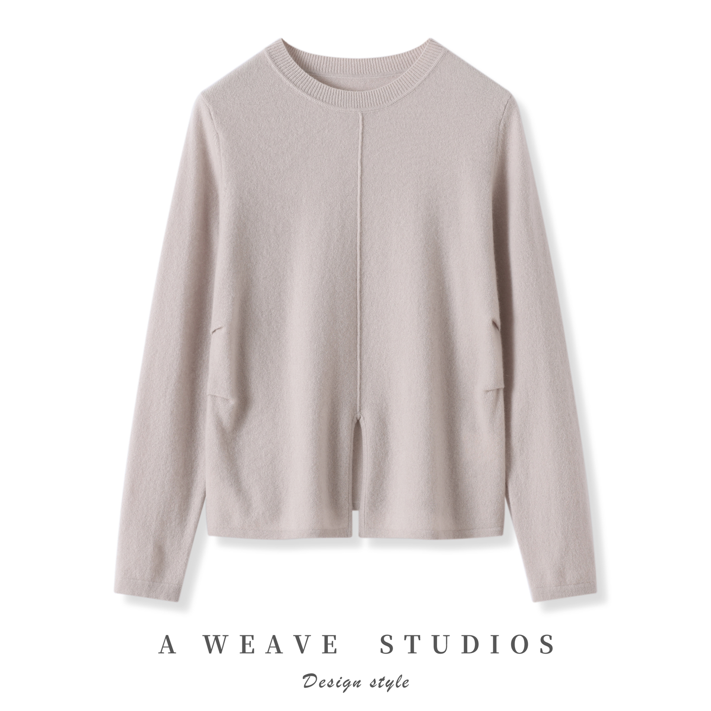 2025秋冬新款羊绒衫女100%纯山羊绒圆领针织衫设计感保暖高端毛衣