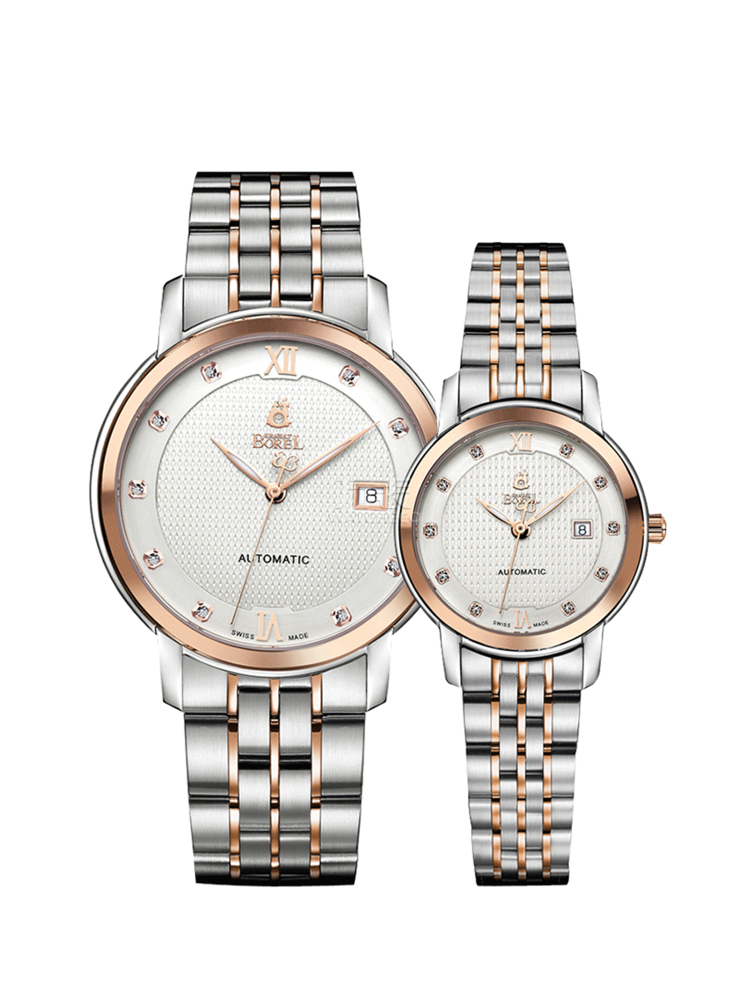 瑞士依波路ernestborel全新皇室系列简约镶钻自动机械日历男表