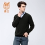 King Deer / 鹿王 áo len cashmere nguyên chất mới kinh doanh khoan nóng Quần áo cổ chữ V 110134430 - Áo len Cashmere áo cổ lọ nam