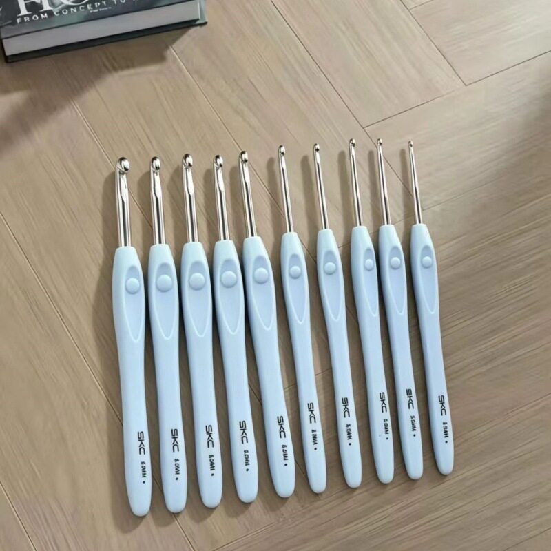 skc钩针蓝色毛衣针毛线编织工具TRP软柄铝钩针勾围巾帽子工具钩针