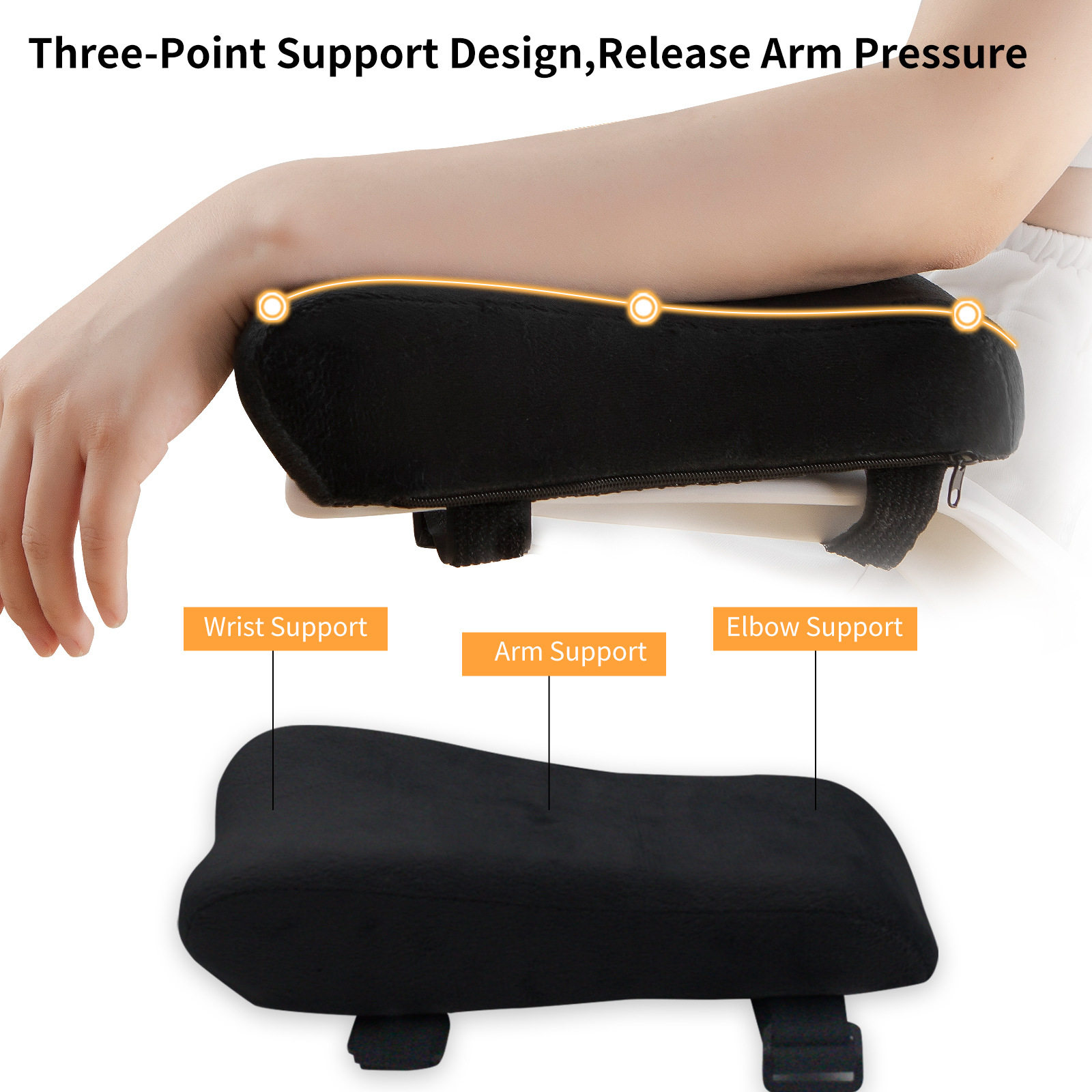 记忆棉海绵扶手垫 armrest pad办公室游戏手游肘垫电竞椅子扶手枕