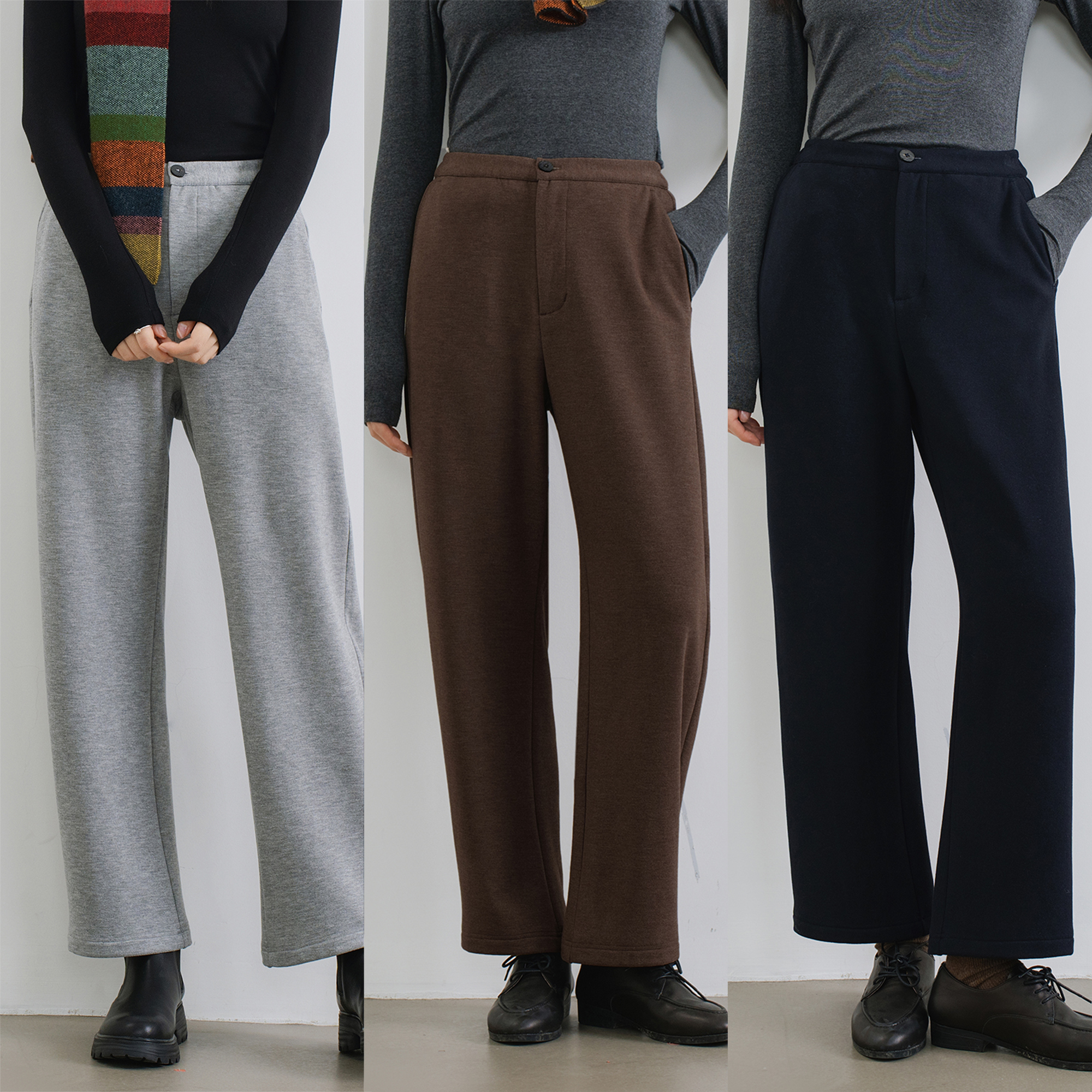 半松紧一体暖肤小弯刀裤