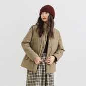 梭家｜小岛烟火｜新雪丽棉服高效保暖 女士外套 棕色纯棉秋冬短款