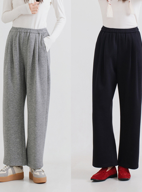 梭家｜一直记得｜简约通勤空气层保暖女士冬季休闲裤两色萝卜裤