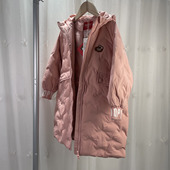 羽绒服儿童鸭绒保暖外套清仓 女小童中长款 110 史品牌折扣童装