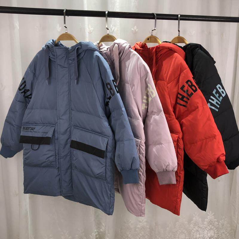 盈H男女童中长款连帽羽绒服