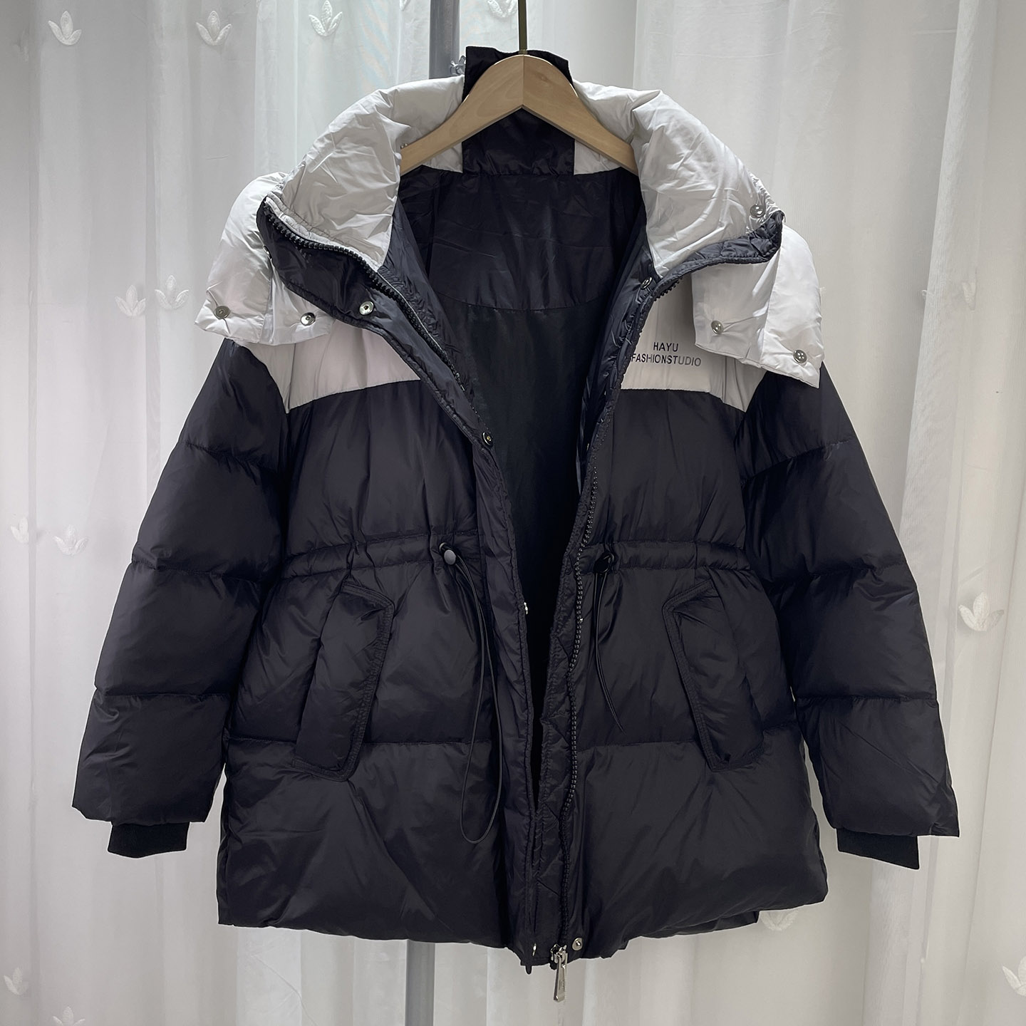 BJS品牌折扣童装大童女童连帽羽绒服儿童冬季鸭绒保暖外套 少女装