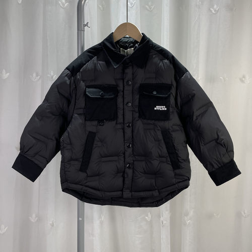 布RO品牌撤柜童装中大童男童衬衣款羽绒服儿童冬季鸭绒保暖外套