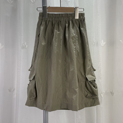 宝W品牌折扣童装中大童女童半裙儿童夏季森系长裙半身裙