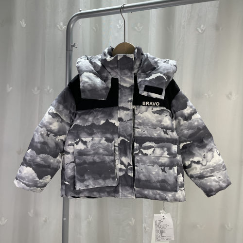 布RO品牌撤柜童装中大童男女童连帽羽绒服青少年儿童鸭绒保暖外套