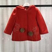 女小童羊毛呢大衣儿童连帽夹棉外套清仓 DDL品牌撤柜童装 100码