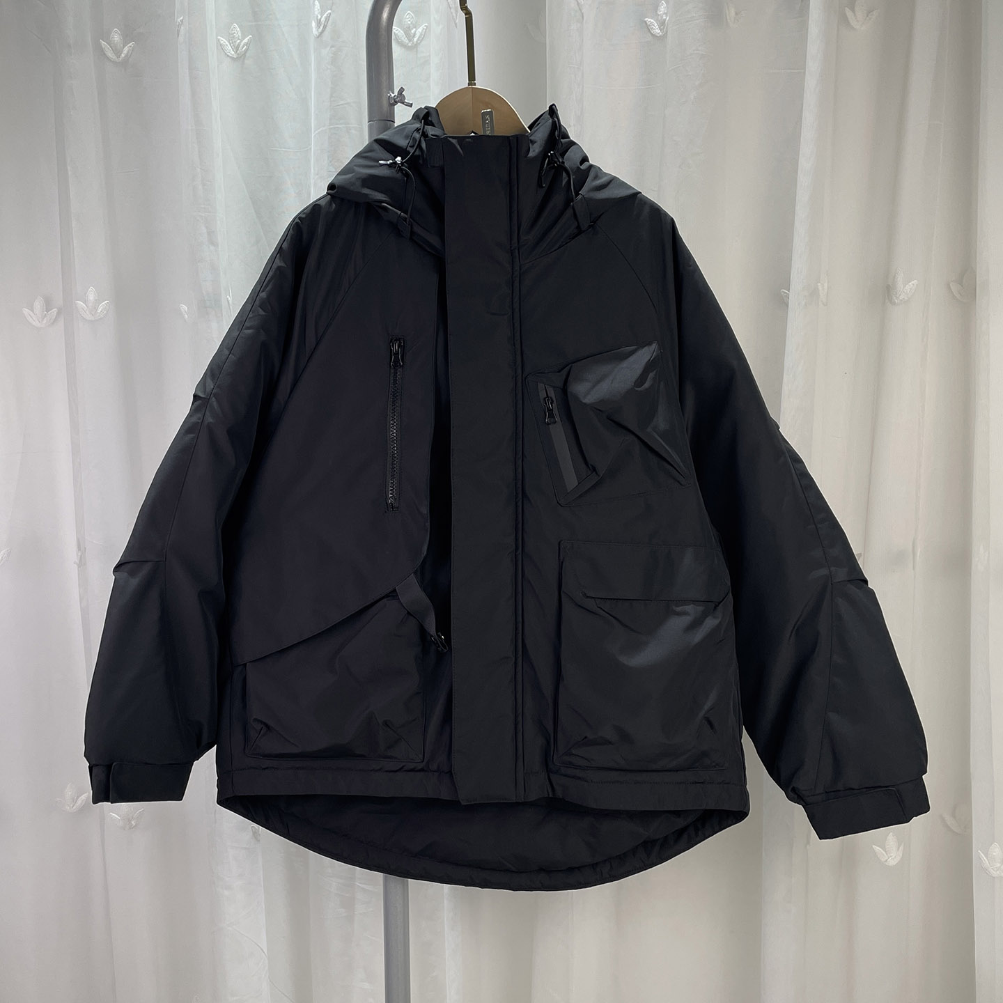 BJS品牌折扣童装大童男童工装风连帽羽绒服青少年学生鸭绒外套