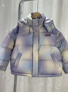 布RO品牌撤柜童装中大童男女童晕染羽绒服青少年儿童鸭绒保暖外套