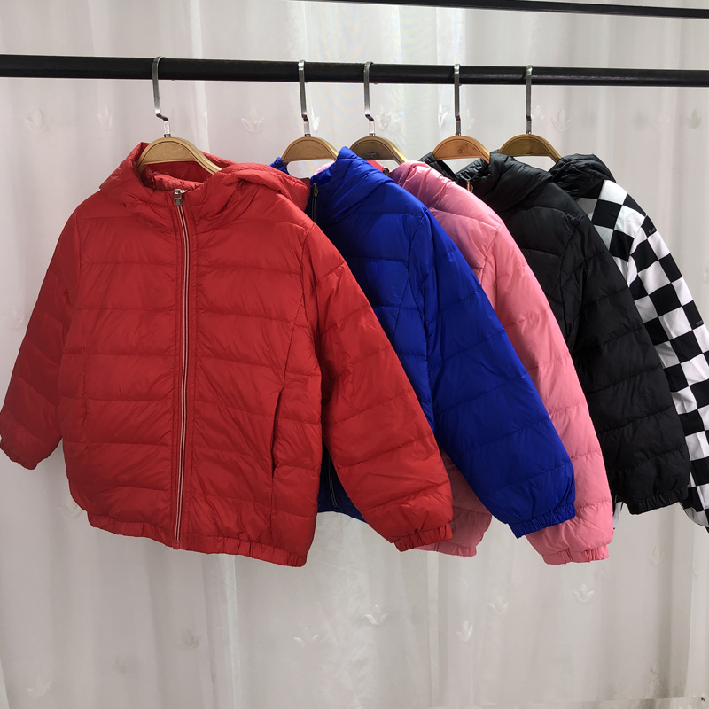 男女童秋冬两面穿轻薄羽绒服