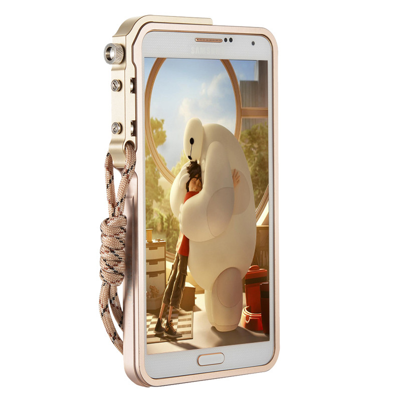 KANENG Mechanical Arm Trigger Aluminum Bumper Metal Frame Case Cover for Samsung Galaxy A7 (2015) A7000 A7009