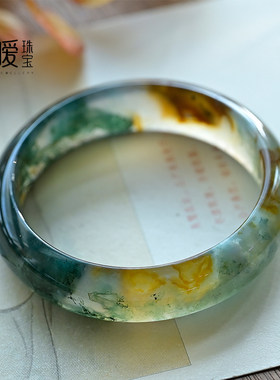 天然水草玛瑙手镯一物一图女饰品