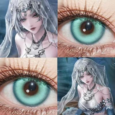 杜若静夜常羲cos美瞳半年抛无期迷途大小直径隐形眼镜塞壬泉青JA