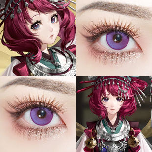 黄月英COS美瞳代号鸢妹宝邂逅晚礼服紫薯紫姬星际蓝紫巴卫瑞希Ja