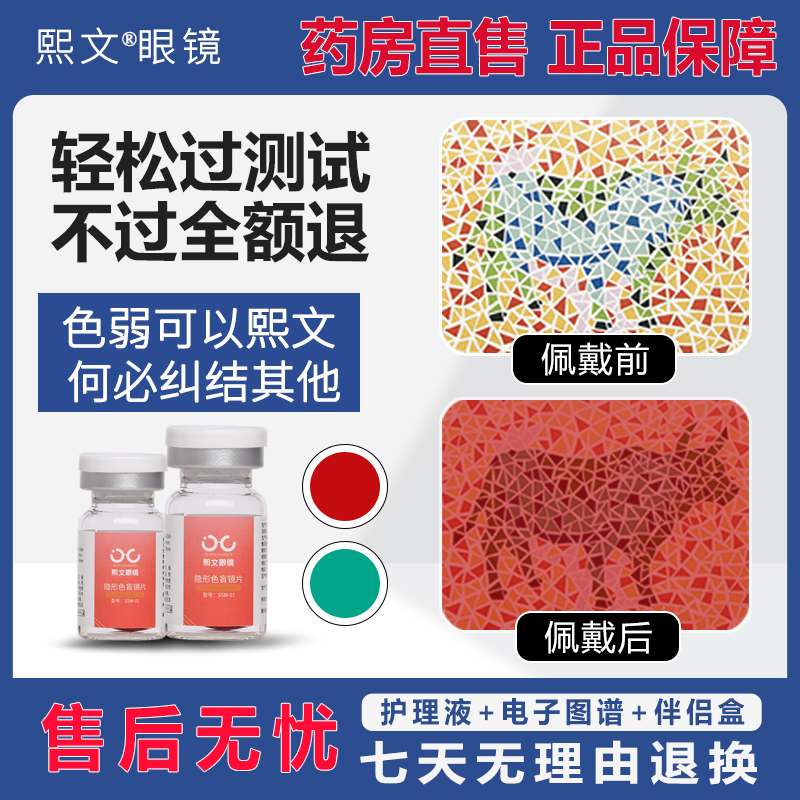 红绿色弱隐形眼镜   看图辨色