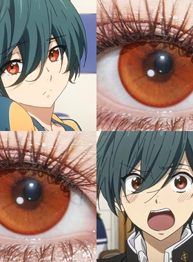 桐岛郁弥cos美瞳橘橙色显色日半年抛大小直径水色橘光火灵珠hn