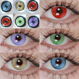 CUPID美瞳丘比特cos日抛红黄紫饮血狂花粉樱奶昔红枣水系蓝灰绿Ja