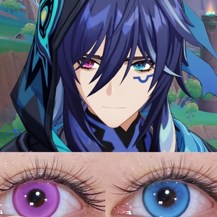 欧洛伦cos美瞳半年抛原神异瞳大小直径显色混血梨绘雪知道绫央JA