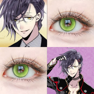 明石国行cos美瞳刀剑乱舞抹茶小雏菊玉绣球翠点星荷蜜瓜气泡绿Ja