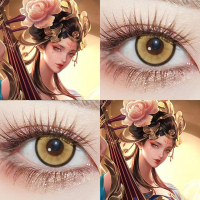 杨玉环cos美瞳王者霓裳曲幻色金棕向日葵棕流萤森金棕黄心柚婷Ja