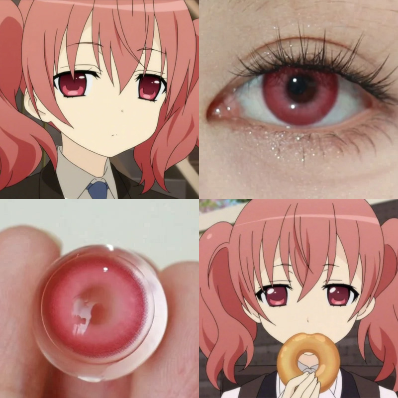 髅髅宫歌留多cos美瞳妖狐x仆ss踏雪寻梅星籁粉草莓粉砰砰玫显色Ja