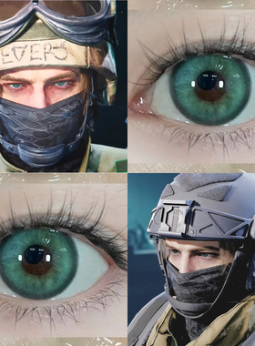 三角洲行动无名cos美瞳混血电子细胞绿玛瑙青苔绿蛇目禁咒显婷Ja