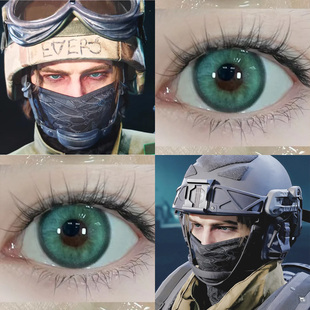 三角洲行动无名cos美瞳混血电子细胞绿玛瑙青苔绿蛇目禁咒显婷Ja