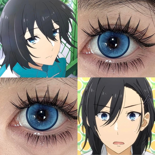 宫村伊澄cos美瞳堀与宫村神秘光体深空物语蓝碎冰蓝玫瑰正品启hn