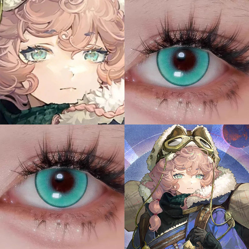 诺谛卡cos美瞳重返未来1999极光汉玉绿天水碧茉莉奶绿祖母绿婷Ja