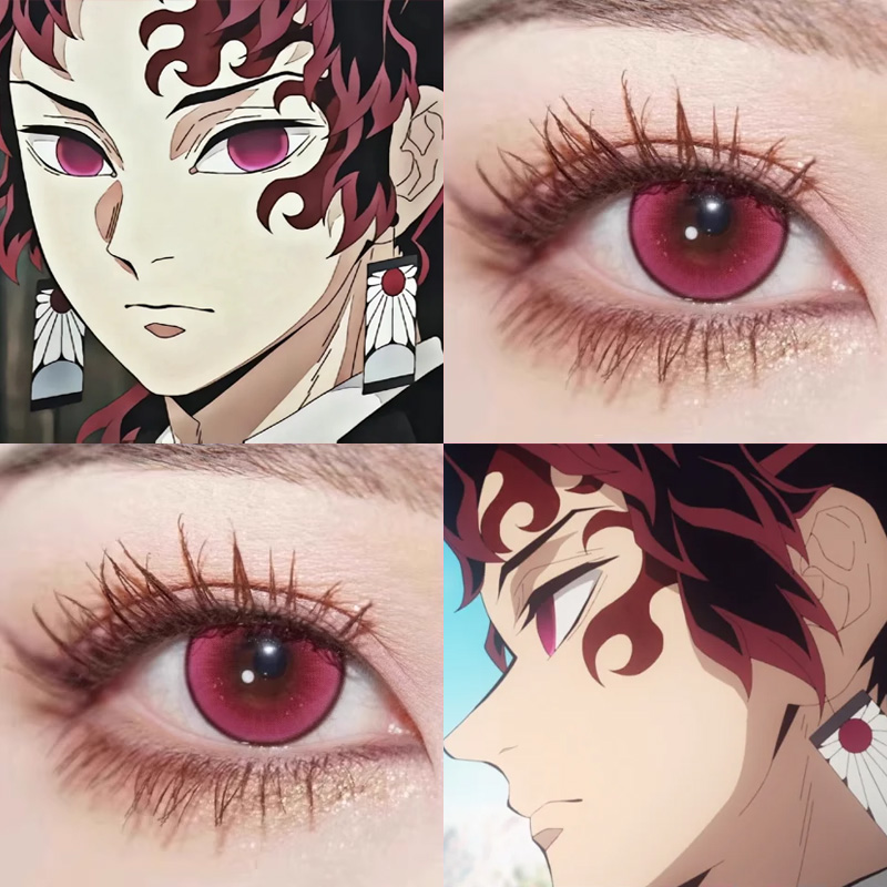 鬼灭之刃继国缘一cos美瞳流萤森玫红初恋莓果沉夜梅子晚霞粉婷Ja