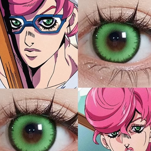 特莉休cos美瞳绿色jojo的奇妙冒险显色重生绿含羞草绿毒液魔音JA