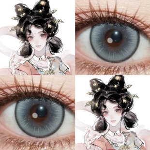 梨园cos美瞳黑灰色日抛燕云十六声萤火星辉水水暗夜显色女大佛JA