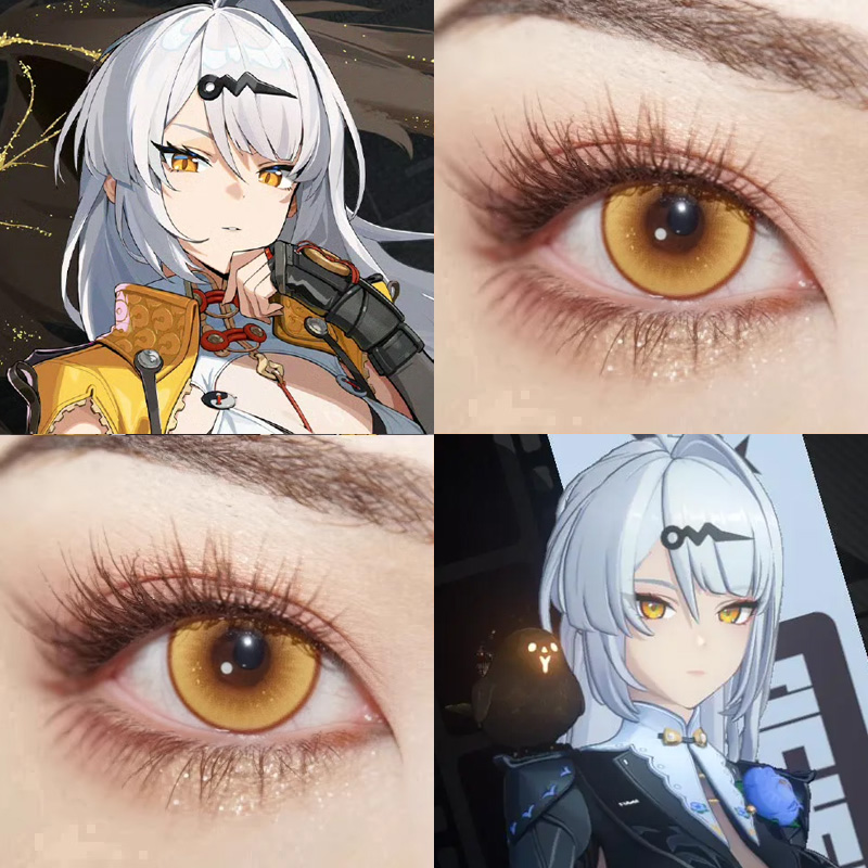 绝区零仪玄cos美瞳云海金麦芽糖棕灿烂金铃猫浴流萤森金棕显色Ja