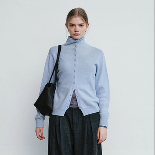 Form 毛衣针织衫 2025秋季 羊毛高领扣子开衫 新款 Aevum
