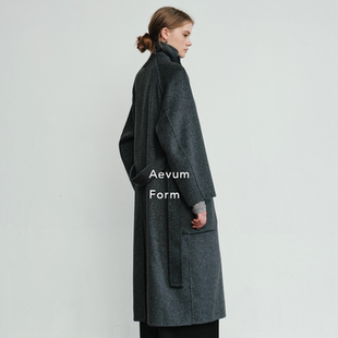翻领插肩袖 Aevum 羊绒混纺经典 2025秋冬新款 毛呢大衣长外套 Form