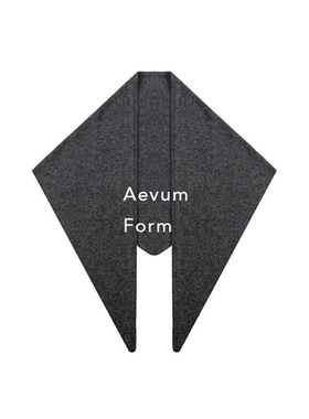 Aevum Form 2025秋季新款纯羊毛大三角披肩围巾