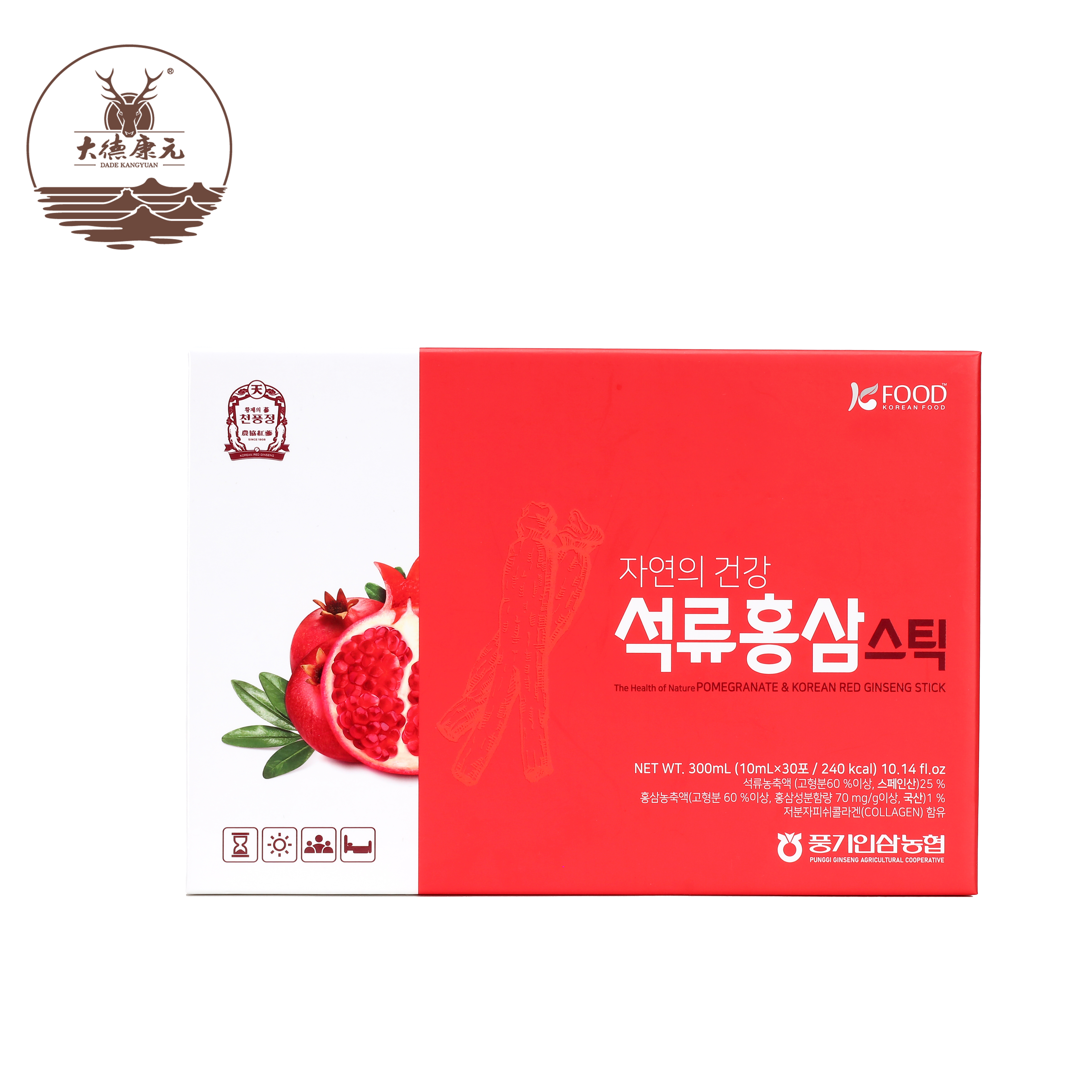 大德康元红参石榴饮10ml*30支/盒