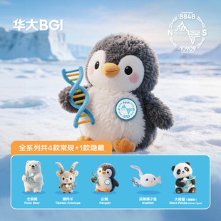华大四极动物盲盒毛绒公仔玩偶藏羚羊企鹅北极熊狮子鱼尹烨推荐