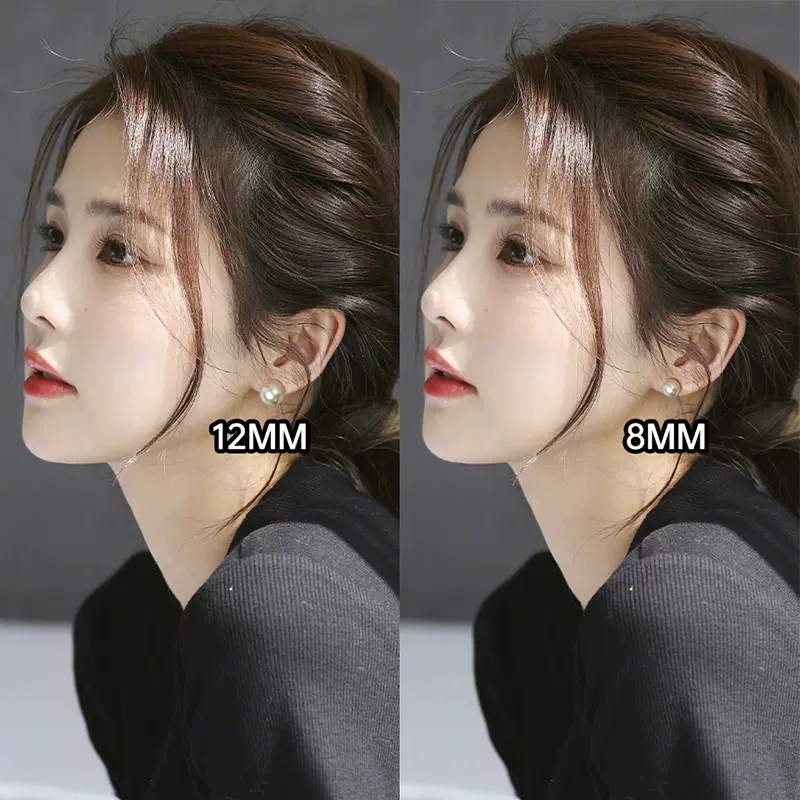 白鹿fever珍珠耳钉女纯银耳环